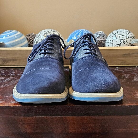 Joseph Abboud Men's Blue Suede Shoes, Sz 13 - Picture 4 of 16
